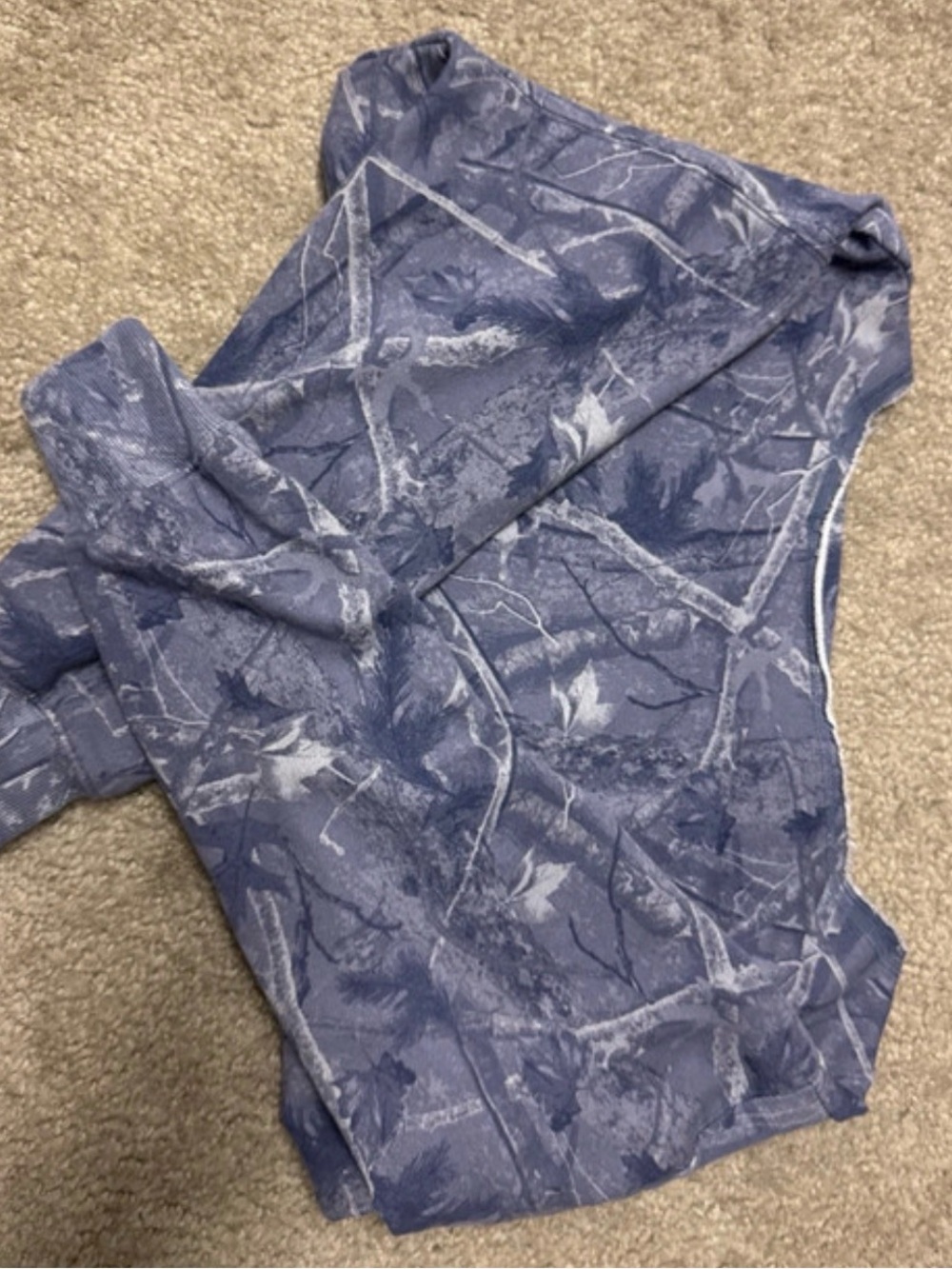 Aeropostale Blue and White Off-the-Shoulder Printed Sweater